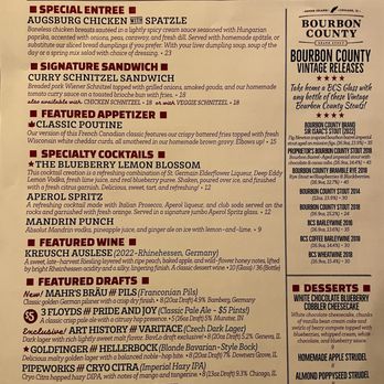 The Bavarian Lodge - Specials menu (7.19.25) - German Near Me - Lisle, Illinois The Bavarian Lodge - Specials menu (7.19.25) - German Near Me - Lisle, Illinois