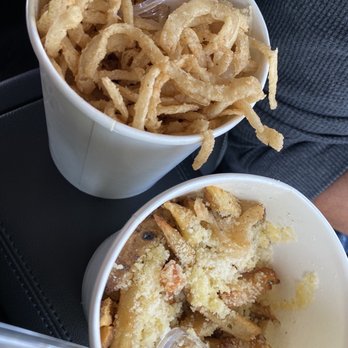 Tornado Burger - Onion strings and Parmesan fries - Burgers Near Me - Stafford, Texas
