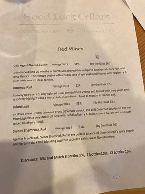 Menu photo 8 Good Luck Cellars Kilmarnock, VA Menu photo 8 Good Luck Cellars Kilmarnock, VA