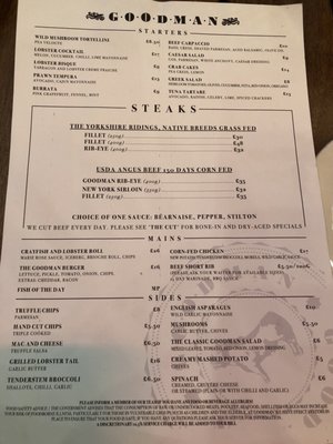 Menu photo 3 Goodman London, XGL
