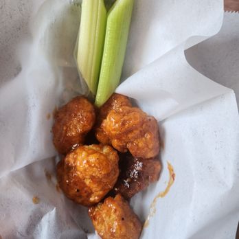 Round Table Pizza - Mango Habanero boneless chicken wings.  Good not too spicy. - Pizza Near Me - Prunedale, California