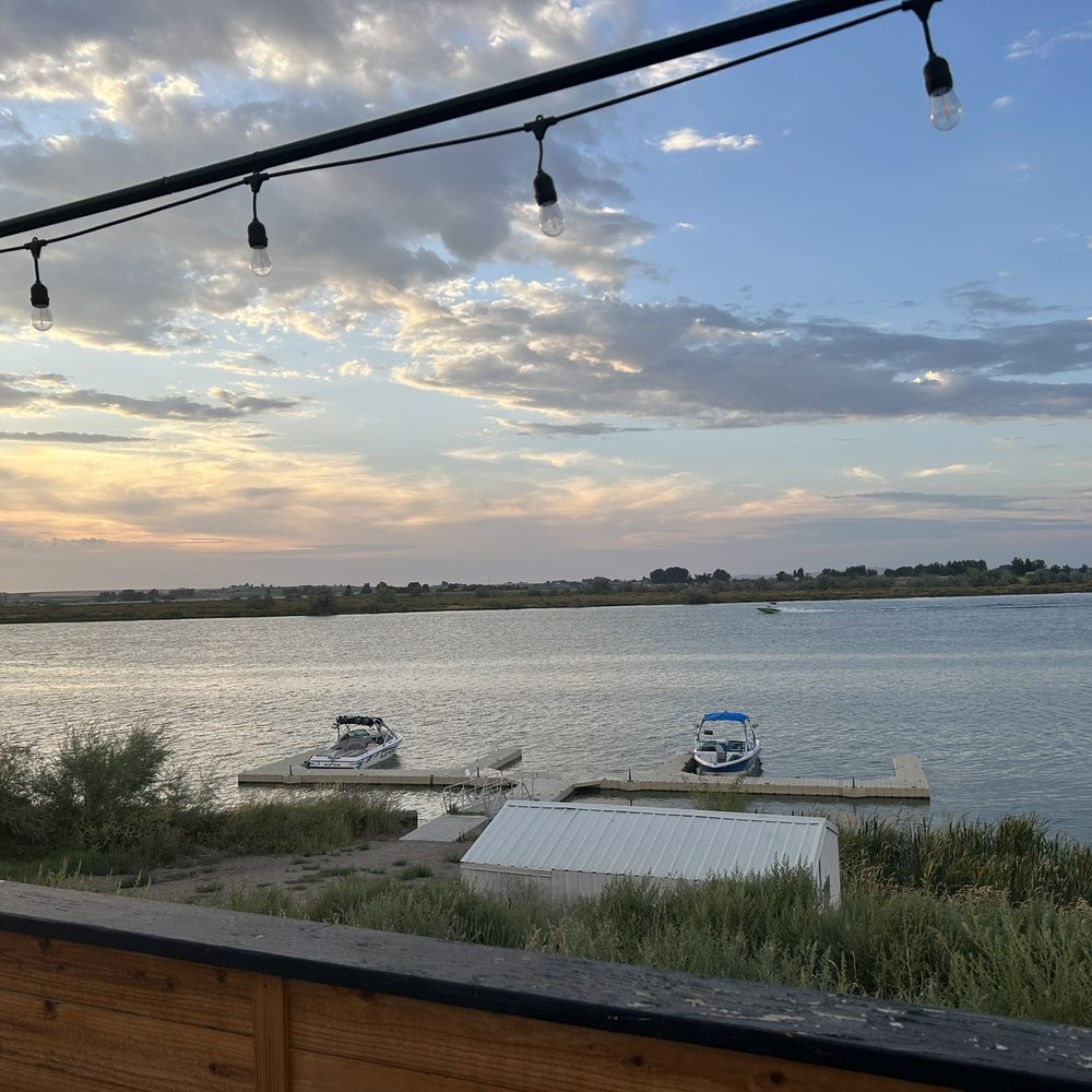 Sunset from the Boathouse patio. Sunset from the Boathouse patio.
