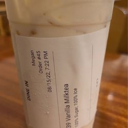 King Kong Milktea & Smoothie - Fusion Kitchen - Vanilla milk tea