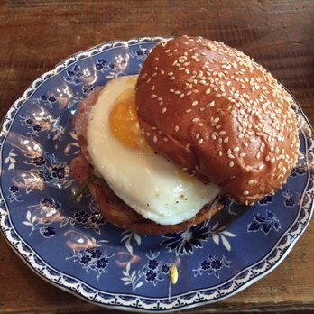 The Allis - The breakfast sandwich was a breakfast burger basically! So good, and so filling! - Lounges Near Me - Chicago, Illinois The Allis - The breakfast sandwich was a breakfast burger basically! So good, and so filling! - Lounges Near Me - Chicago, Illinois
