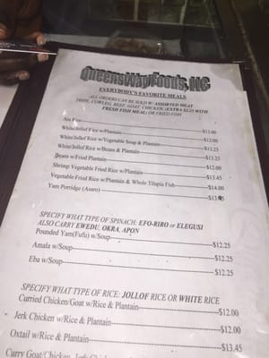 Menu photo 2 Queensway Restaurant & Catering Riverdale, MD