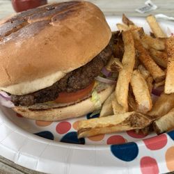 RJ's Hamburgers - Hamburger with hand cut fries