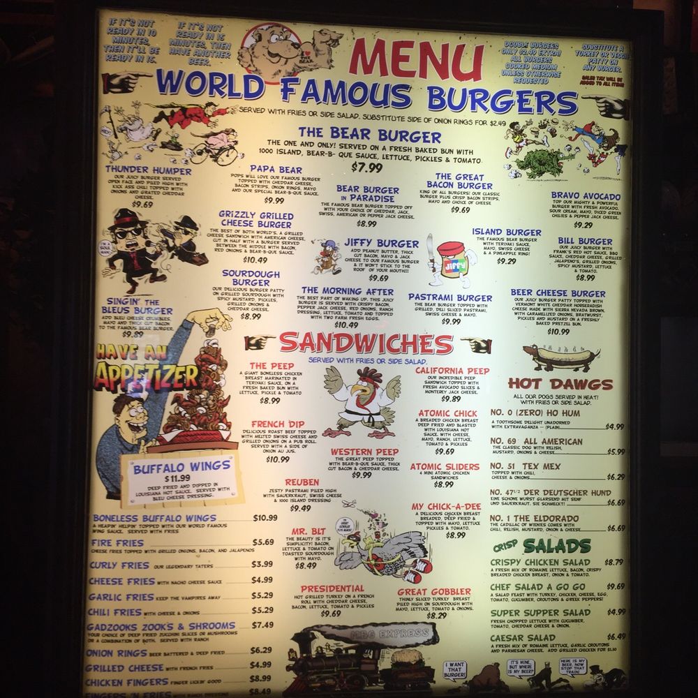 Madison Bear Garden - Menu - Bars Near Me - Chico, California Madison Bear Garden - Menu - Bars Near Me - Chico, California