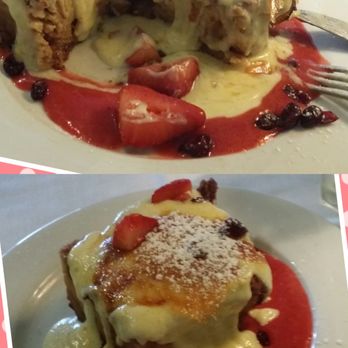 Julienne - Their infamous Creme Brulee & Strawberry Anglaise French Toast $15. Beautifully executed, but super sweet! - New American Near Me - San Marino, California Julienne - Their infamous Creme Brulee & Strawberry Anglaise French Toast $15. Beautifully executed, but super sweet! - New American Near Me - San Marino, California