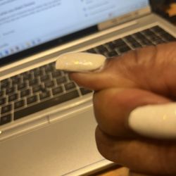 Coco Nail Spa - Polish does not cover all of the nail.