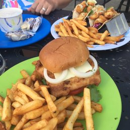 Fish sandwich and tacos