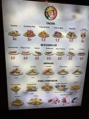 Menu photo 4 El Rey de Los Tacos Madrid, M