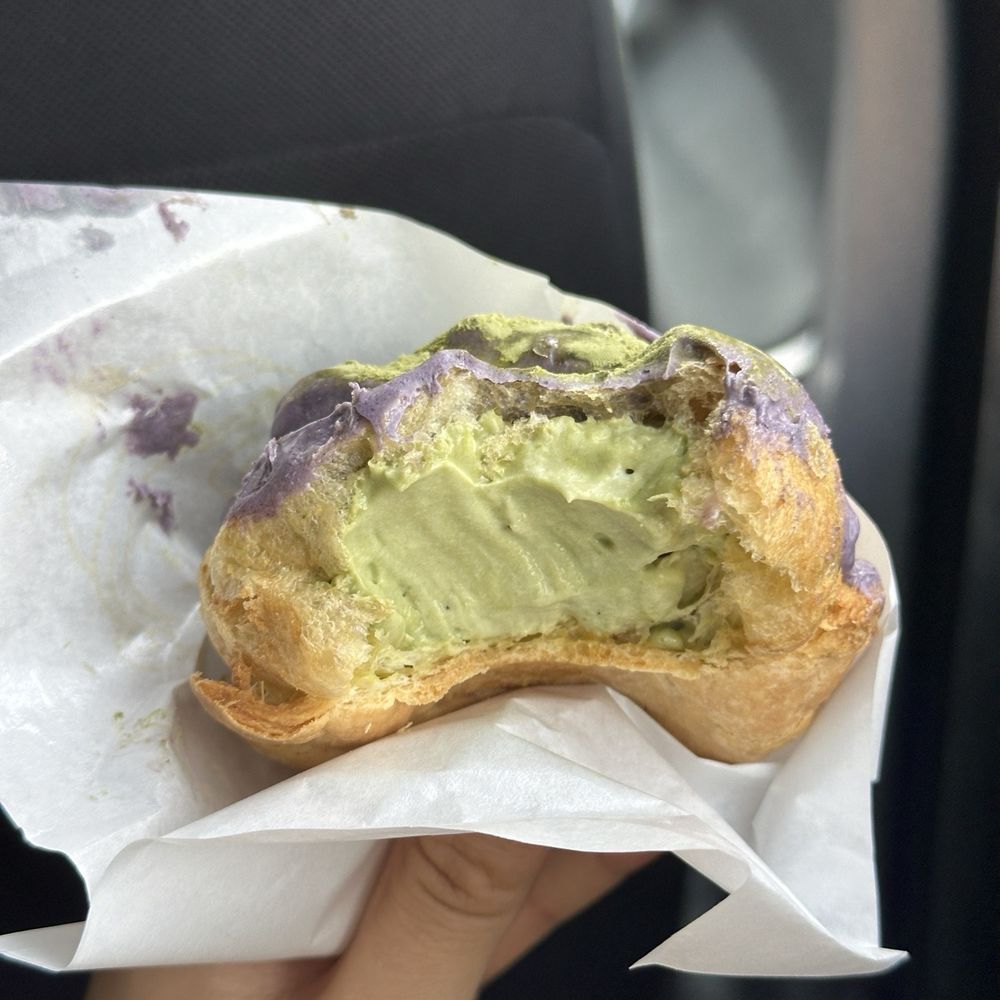Beard Papa's - Taro shell with green tea filling - Desserts Near Me - Flushing, New York