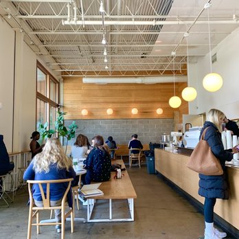 KIT Coffee - Waiting for my drink at their on line bench pick up. They have a lot of online orders so there is a wait. - Coffee & Tea Near Me - Newport Beach, California