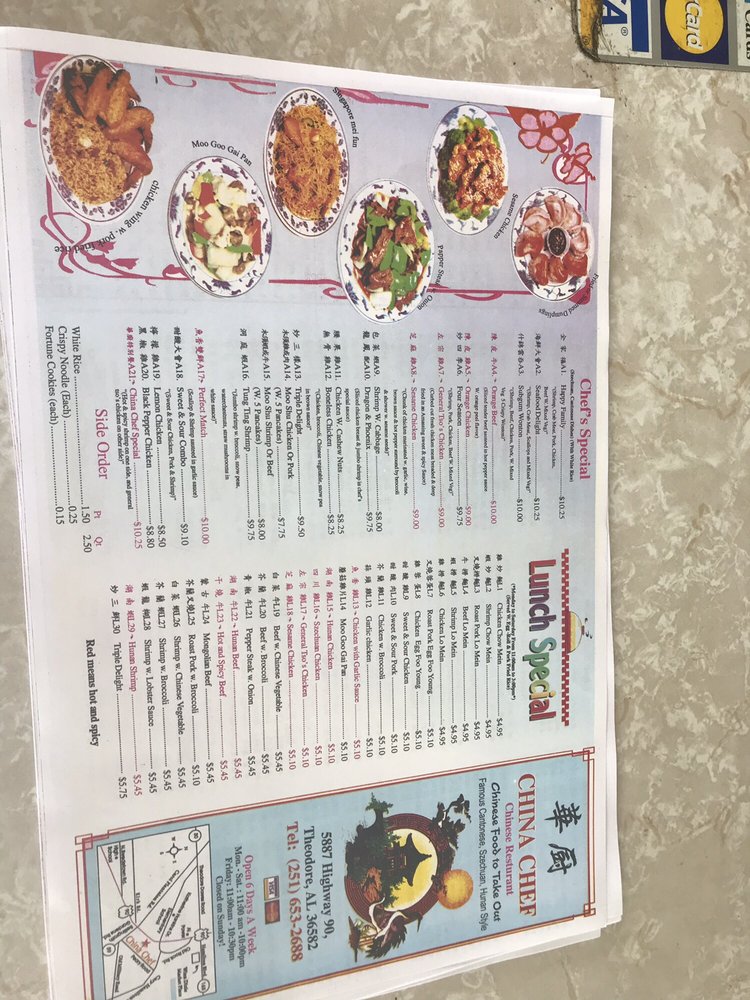 CHINA CHEF RESTAURANT 14 Reviews 5887 Highway 90, Theodore, Alabama