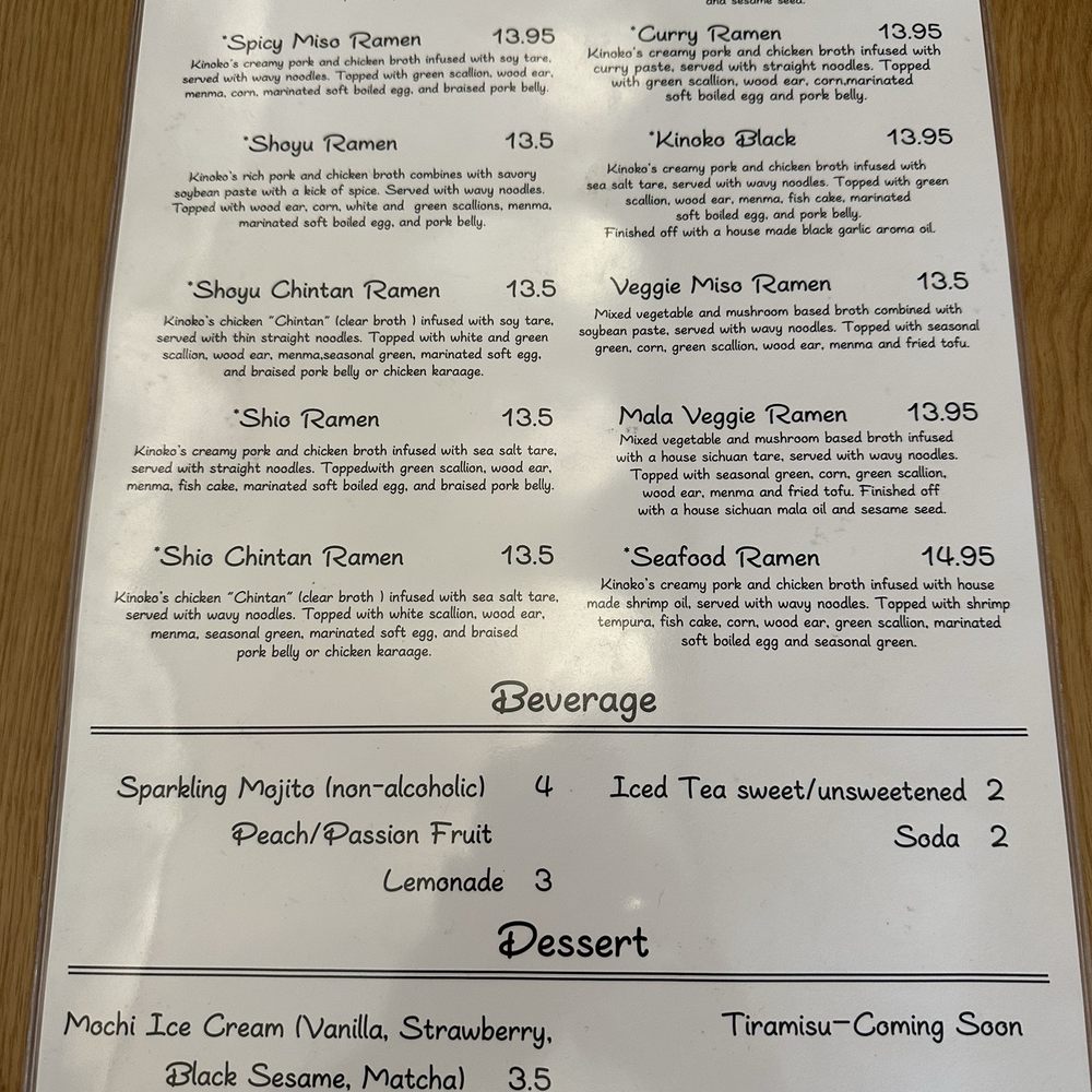 Kinoko Ramen - Menu, page 2. (April 2025) - Ramen Near Me - Morrisville, North Carolina Kinoko Ramen - Menu, page 2. (April 2025) - Ramen Near Me - Morrisville, North Carolina