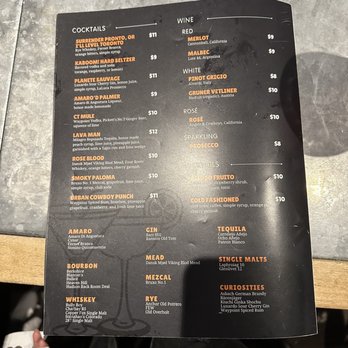 Barcade - drink menu as of april 2024 - Arcades Near Me - New Haven, Connecticut