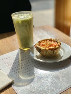 Photo of Milk & Honey Cafe - Chicago, IL, US. Matcha, frittata