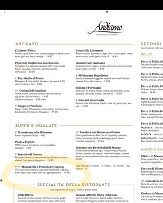 Menu photo 6 Andiamo- Bloomfield Hills Bloomfield Hills, MI Menu photo 6 Andiamo- Bloomfield Hills Bloomfield Hills, MI