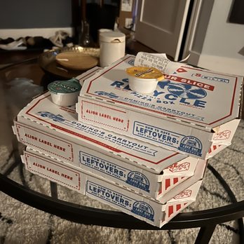 Domino's Pizza - stacked pizza boxes on a coffee table - Pizza Near Me - Bellevue, Washington Domino's Pizza - stacked pizza boxes on a coffee table - Pizza Near Me - Bellevue, Washington