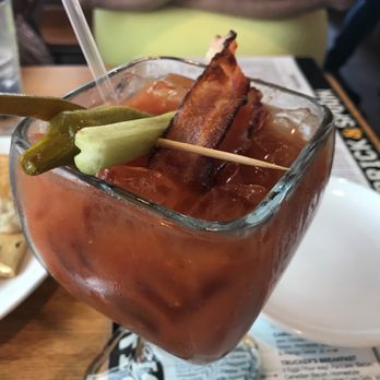 Brick & Spoon Mobile - Bloody Mary with bacon! - Southern Near Me - Mobile, Alabama