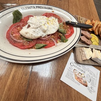 Olympia Provisions - TOMATO/BURRATA + CHARCUTERIE - New American Near Me - Portland, Oregon Olympia Provisions - TOMATO/BURRATA + CHARCUTERIE - New American Near Me - Portland, Oregon