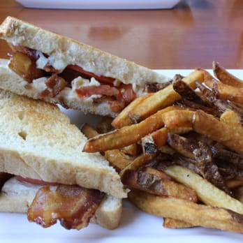 Whetstone Beer - Crazy Happy Waitress Grilled cheese on honey white bread with cheddar, cream cheese, tomato and maple glazed bacon. - Breweries Near Me - Brattleboro, Vermont