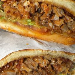 El Pastorcito Mobile - Al pastor Torta with cheese and avocado