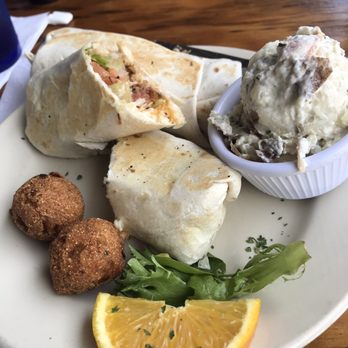 Snapper's Seafood - Seafood grilled wraps with potato salad - Seafood Near Me - Biloxi, Mississippi Snapper's Seafood - Seafood grilled wraps with potato salad - Seafood Near Me - Biloxi, Mississippi