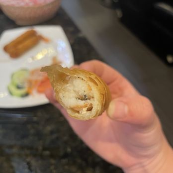 Viet Palace Restaurant - "Imperial rolls" with a thick line of shrimp poop - Seafood Near Me - Pittsburg, California Viet Palace Restaurant - "Imperial rolls" with a thick line of shrimp poop - Seafood Near Me - Pittsburg, California