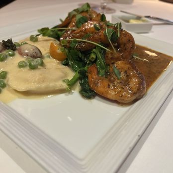 Bistro Napa - Blackened shrimp with lobster raviolis - New American Near Me - Reno, Nevada Bistro Napa - Blackened shrimp with lobster raviolis - New American Near Me - Reno, Nevada
