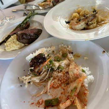 Chez Bacchus - We sampled Chez Bacchus' steak, shrimp over pasta, and grouper dishes. - New American Near Me - Long Beach, California Chez Bacchus - We sampled Chez Bacchus' steak, shrimp over pasta, and grouper dishes. - New American Near Me - Long Beach, California