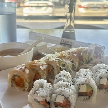 Ozen - Philly roll, aloha roll, miso soup, I also had green tea ice cream that was delicious. - Ramen Near Me - Rancho Cucamonga, California Ozen - Philly roll, aloha roll, miso soup, I also had green tea ice cream that was delicious. - Ramen Near Me - Rancho Cucamonga, California