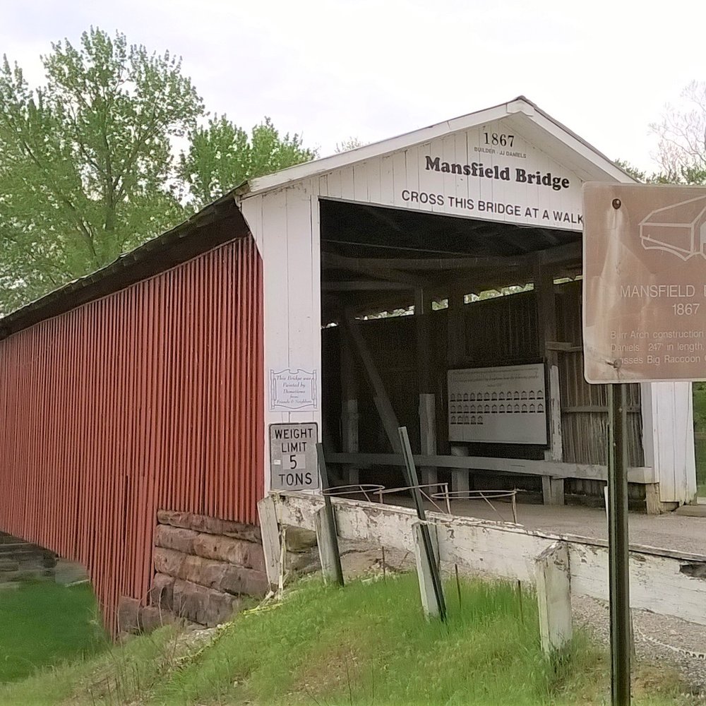 Mansfield Bridge - Mansfield Covered Bridge @1867 - Landmarks & Historical Buildings Near Me - Carbon, Indiana