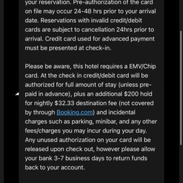 How would I even let them pre-authorize the card? Oh and they hold the money for a week. Ew How would I even let them pre-authorize the card? Oh and they hold the money for a week. Ew