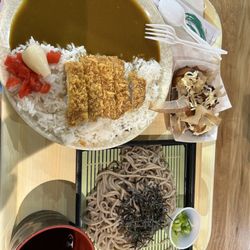 Matsui - Pork katsu curry, soba noodles, Four Piece Takoyaki