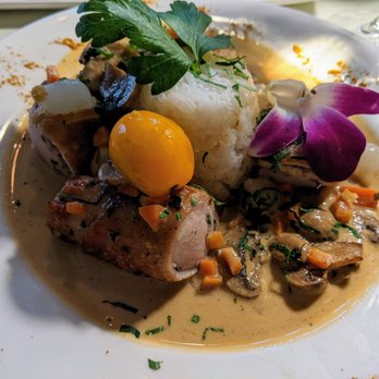 La Sirene - Rabbit entree served with pearl onions, carrots and mushrooms. Sauce is great. - French Near Me - New York, New York La Sirene - Rabbit entree served with pearl onions, carrots and mushrooms. Sauce is great. - French Near Me - New York, New York