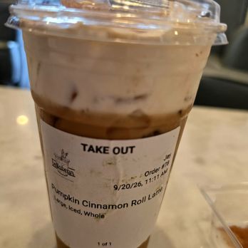 Bellabean - Pumpkin cinnamon roll iced latte - Coffee & Tea Near Me - Bradenton, Florida
