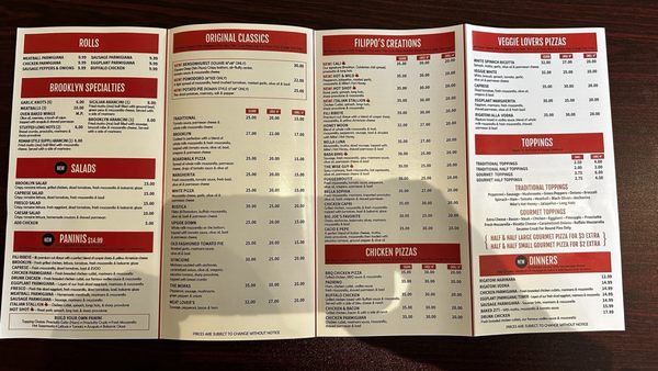 Menu photo 8 Brooklyn Original Pizzeria Haddon Heights, NJ
