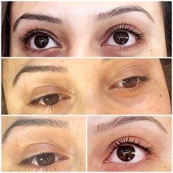 Lash Lift before & after.
