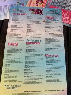 Menu photo 2 Coconuts On The Beach Cocoa Beach, FL