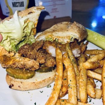 Sand Bar Gun Lake - Alligator Poboy - American Near Me - Middleville, Michigan Sand Bar Gun Lake - Alligator Poboy - American Near Me - Middleville, Michigan
