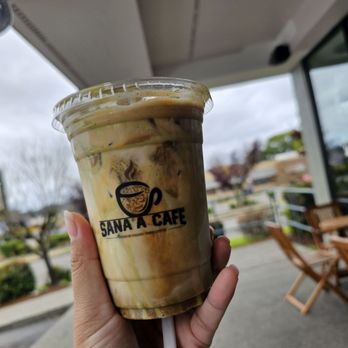 Sana'a Cafe - ICED PISTACHIO LATTE - Coffee & Tea Near Me - Tacoma, Washington Sana'a Cafe - ICED PISTACHIO LATTE - Coffee & Tea Near Me - Tacoma, Washington