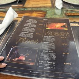 Family friendly Menu...my kids ordered tenders with fries and we ordered beef ribs Family friendly Menu...my kids ordered tenders with fries and we ordered beef ribs