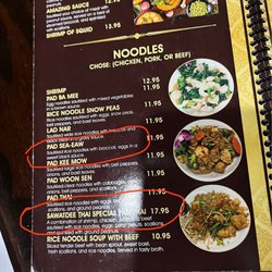 Sawatdee Thai & Sushi - Menu