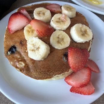 Denny's - Stack of Double Berry Banana Strawberry Pancakes - American Near Me - Sacramento, California