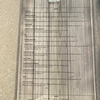 Ketch 22 - Menu - Seafood Near Me - North Beach, Maryland