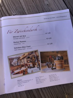 Menu photo 4 alm wildkogel Bramberg am Wildkogel, 5 Menu photo 4 alm wildkogel Bramberg am Wildkogel, 5