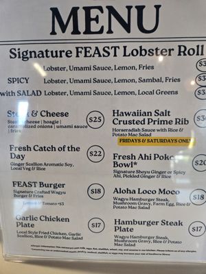 Menu photo 2 Feast Honolulu, HI Menu photo 2 Feast Honolulu, HI