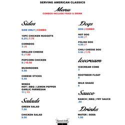 Corral’s Grill - Menu