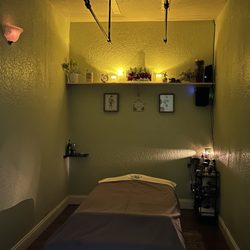 CozzyLand Massage Therapy - Treatment room.
